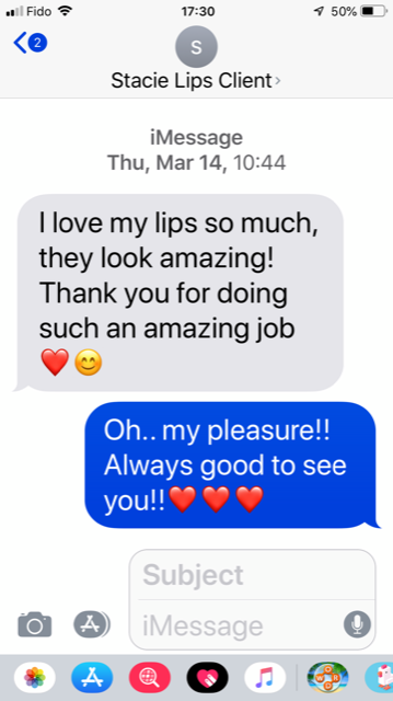 Testimonials for perfect lips